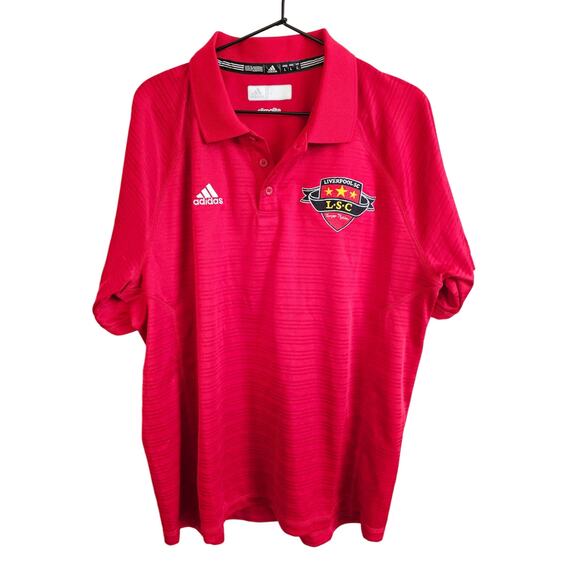 adidas Other - MENS ADIDAS FC LIVERPOOL SOCCER FOOTBALL SHIRT JERSEY POLO GOLF SIZE L Red